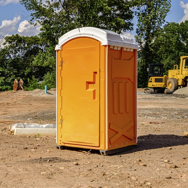 how often are the porta potties cleaned and serviced during a rental period in Hayti SD